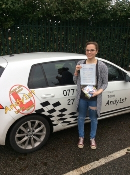 congratulations to Lauren on passing her driving test at bolton test centre 1st time - great drive with only a few minors - wishing you many miles of safe driving <br />
Hope everything goes well with Uni