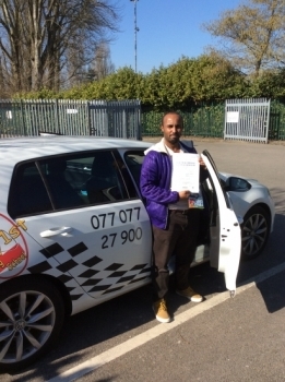 Well done Mohammed on passing your driving test 1st time wish you all the best