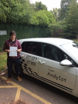 Congratulations to David on passing his driving test at bolton test centre 1st time with only 1 minorgreat drive well done
