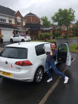 Congratulations Holly on passing your driving test at bolton test centre 1st attempt with few minors great drive well done wishing you many miles of safe driving