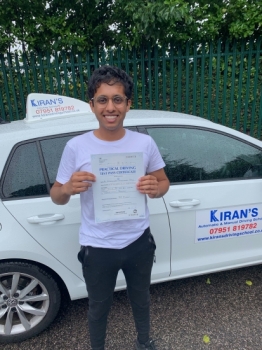 Congratulations to priyam on passing his driving test at bolton test centre first time