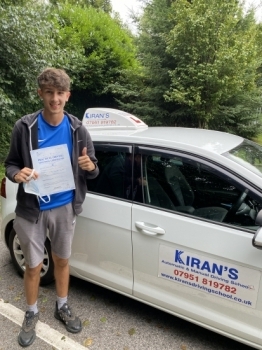 Kiran is a brilliant driving instructor- he’s very patient, never rushes you and is always sure to explain everything you are going to learn thoroughly before the lesson. He also gives you detailed feedback at the end of each lesson, listing what you did well and how to improve, something lots of 